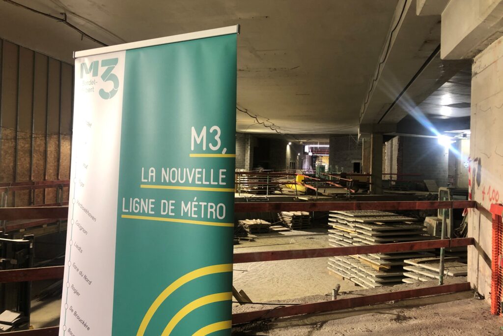 Chantier de la future station de métro-tram Albert